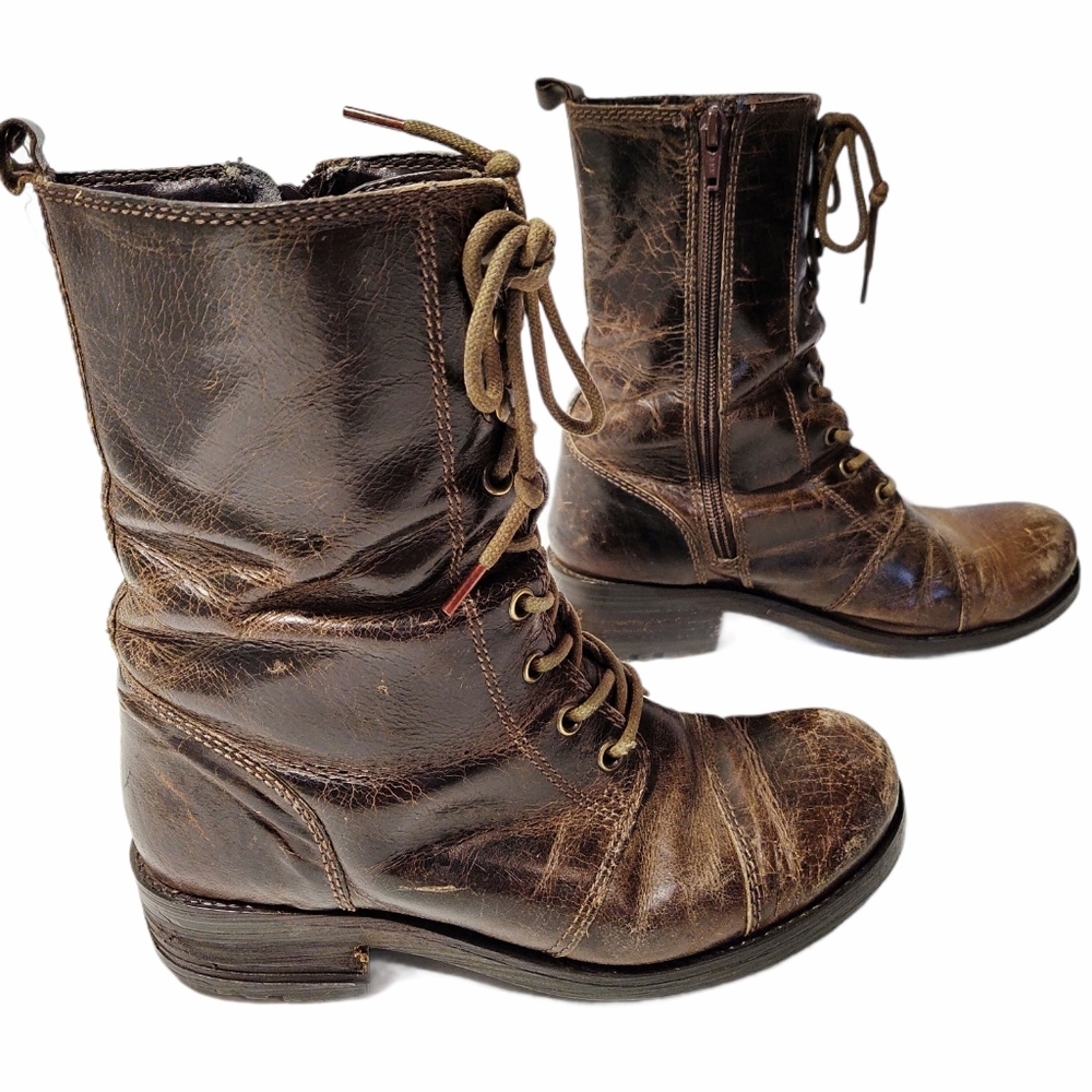 ⚡Vintage Steve Madden P- RAWKER Leather Boots⚡ - Picture 2 of 16